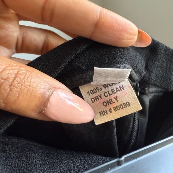 Vintage Wool sz 4 Black Ski Skirt Classic Pencil‎ Mid-Length - Picture 5 of 8